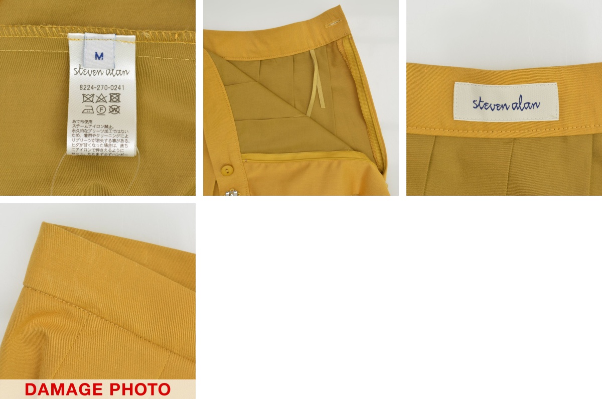 美品 Steven Alan ミリタリー コットンリネン ラップスカート 美品 Steven Alan ミリタリー コットンリネン ラップスカート