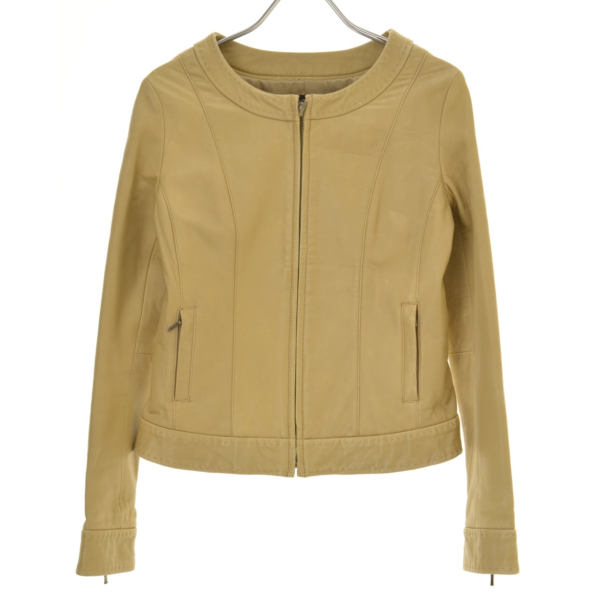 アンタイトル レザージャケット アンタイトル ノーカラーレザー