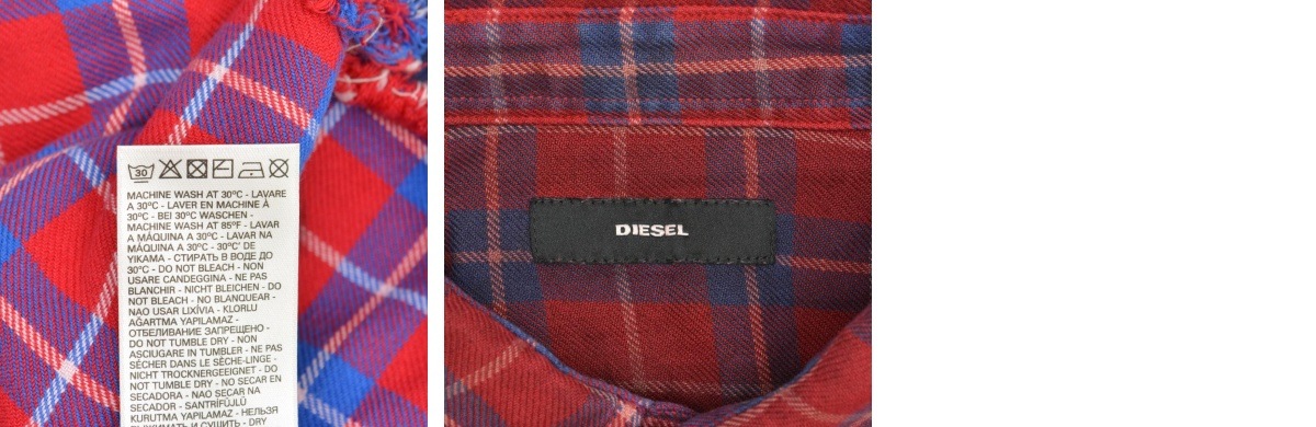 ブランド古着】DIESEL / ディーゼル ヴィンテージ加工 チェック 長袖