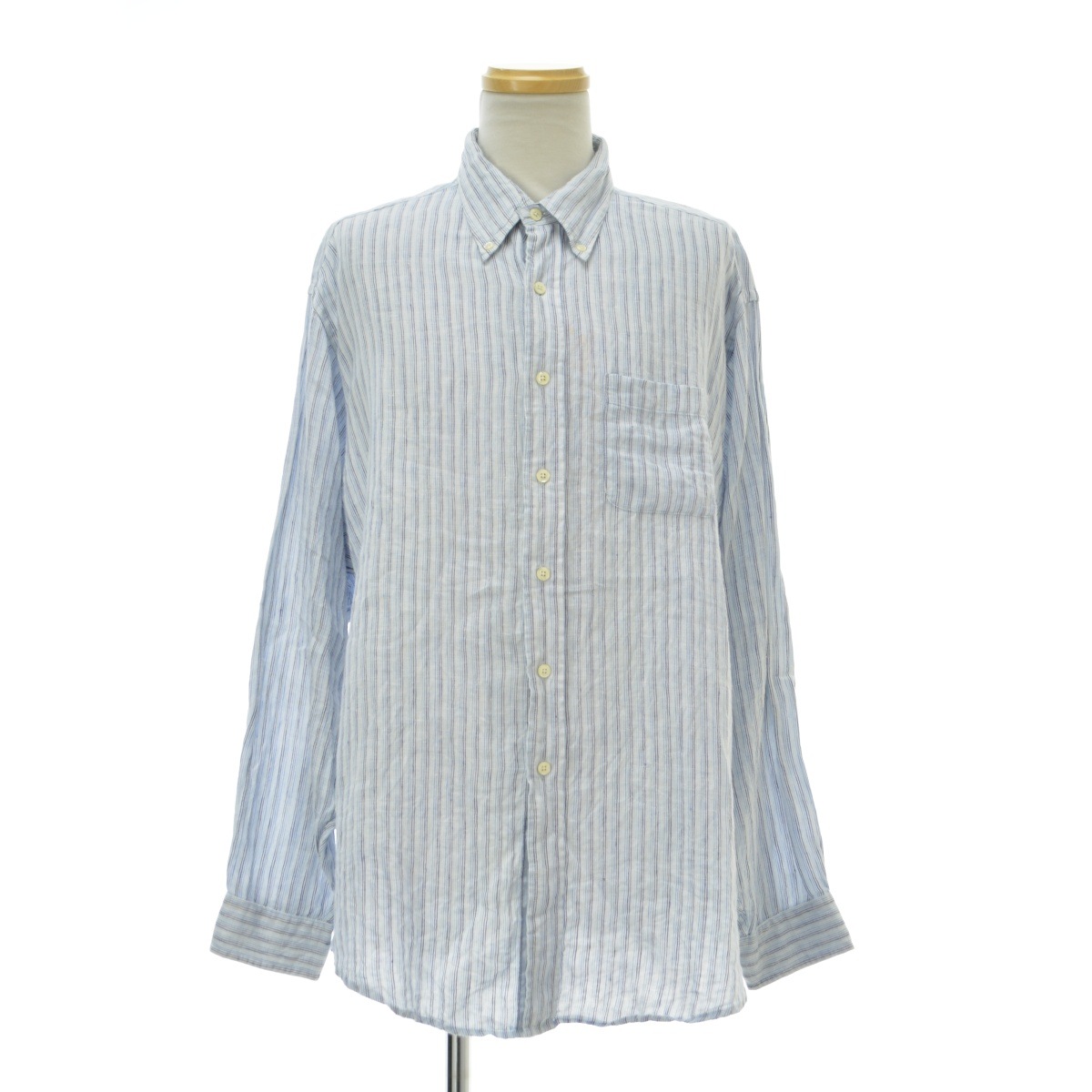 Brooks Brothersブルックスブラザーズ長袖ボタンダウン麻リネンシャツ BROOKS BROTHERS 古着 ブルックスブラザーズ Brooks Brothers