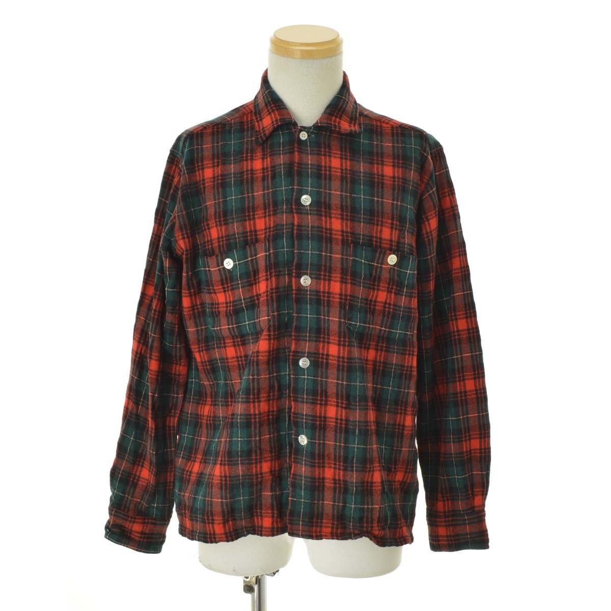 pas de calais 国産古着 貴族 社交界 舞踏会 長袖 柄シャツ pas de