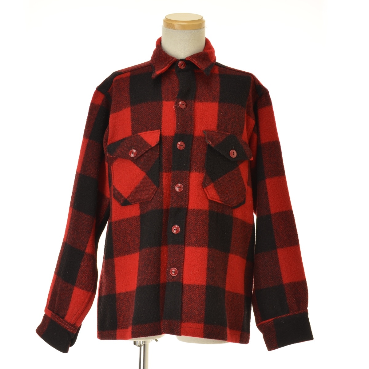 BRENT 40s MONTGOMERYWARDオンブレチェック開襟ウールシャツ BRENT 40s