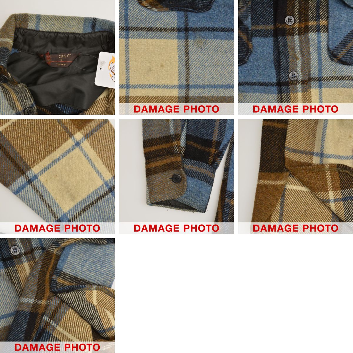 ブランド古着】TOWN CRAFT / タウンクラフト 60s チェック柄ウール