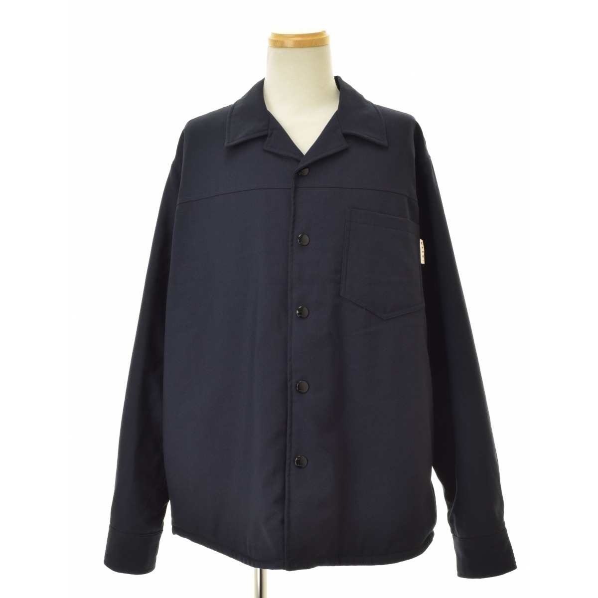 おしくらまんじゅう MARNI ネイビー ウールジャケット MARNI - MARNI / マルニ | ウール ダブルフェイス ジップアップ