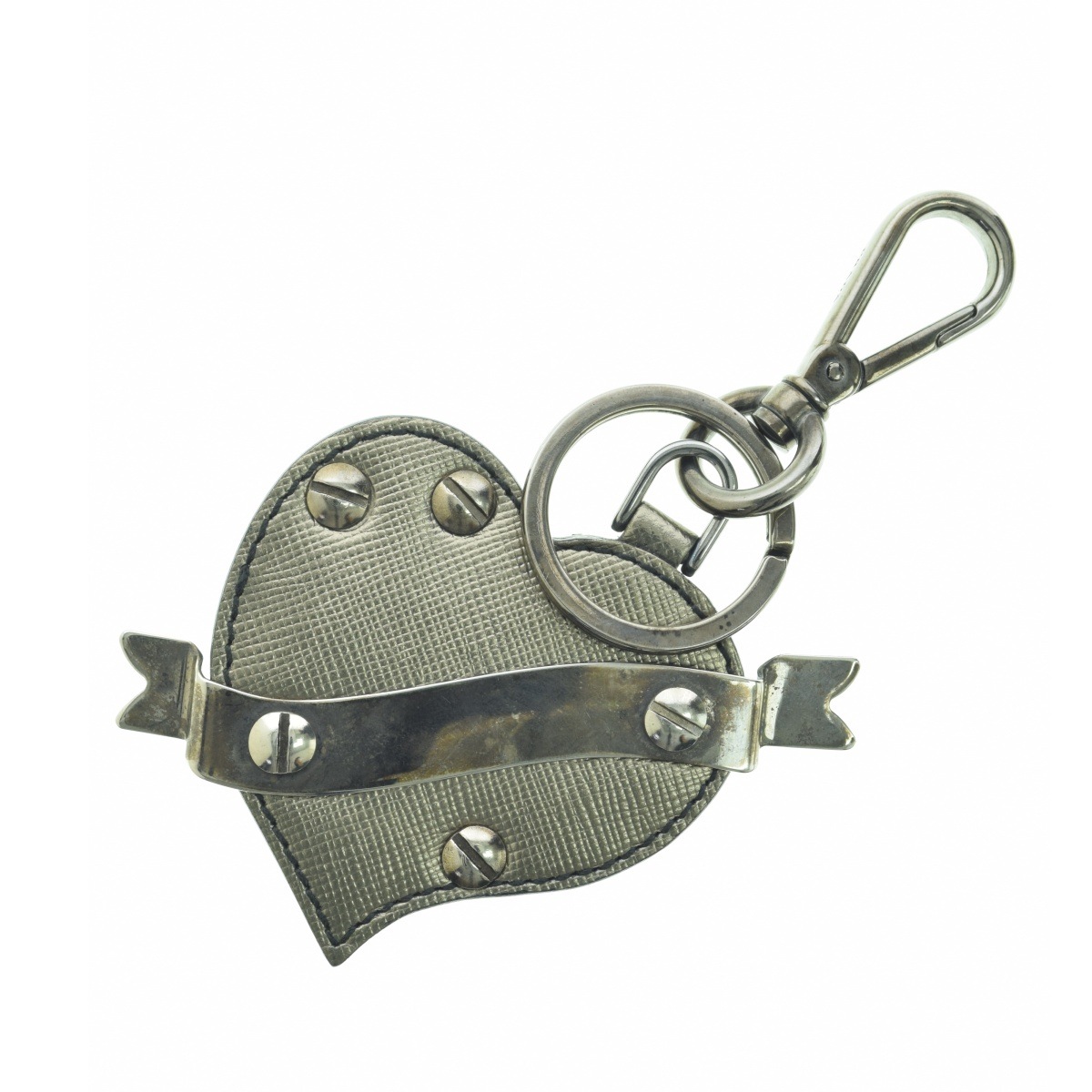 ブランド古着】PRADA / プラダ SAFFIANO サフィアーノ ハート チャーム