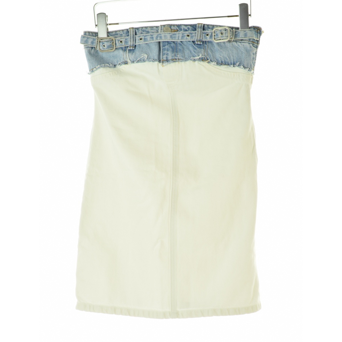 ZARA 荒い ホワイトデニムワンピース