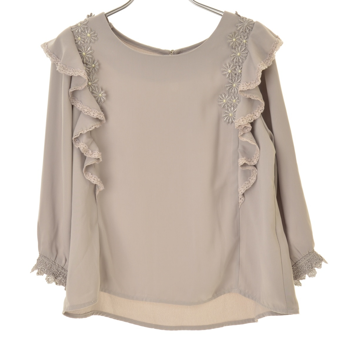 00s 希少 axes femme 総レースビスチェ風パフフリルブラウス 姫カジ 00s 希少 axes femme 総レースビスチェ風パフフリルブラウス 姫カジ