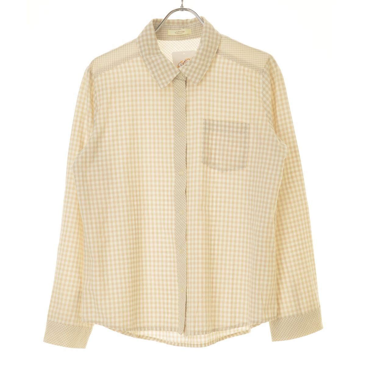 高い信頼 厚い信頼 ブランド古着】LIP STAR / リップスター ギンガムチェック 長袖 シャツ/ブラウス(長袖/七分)