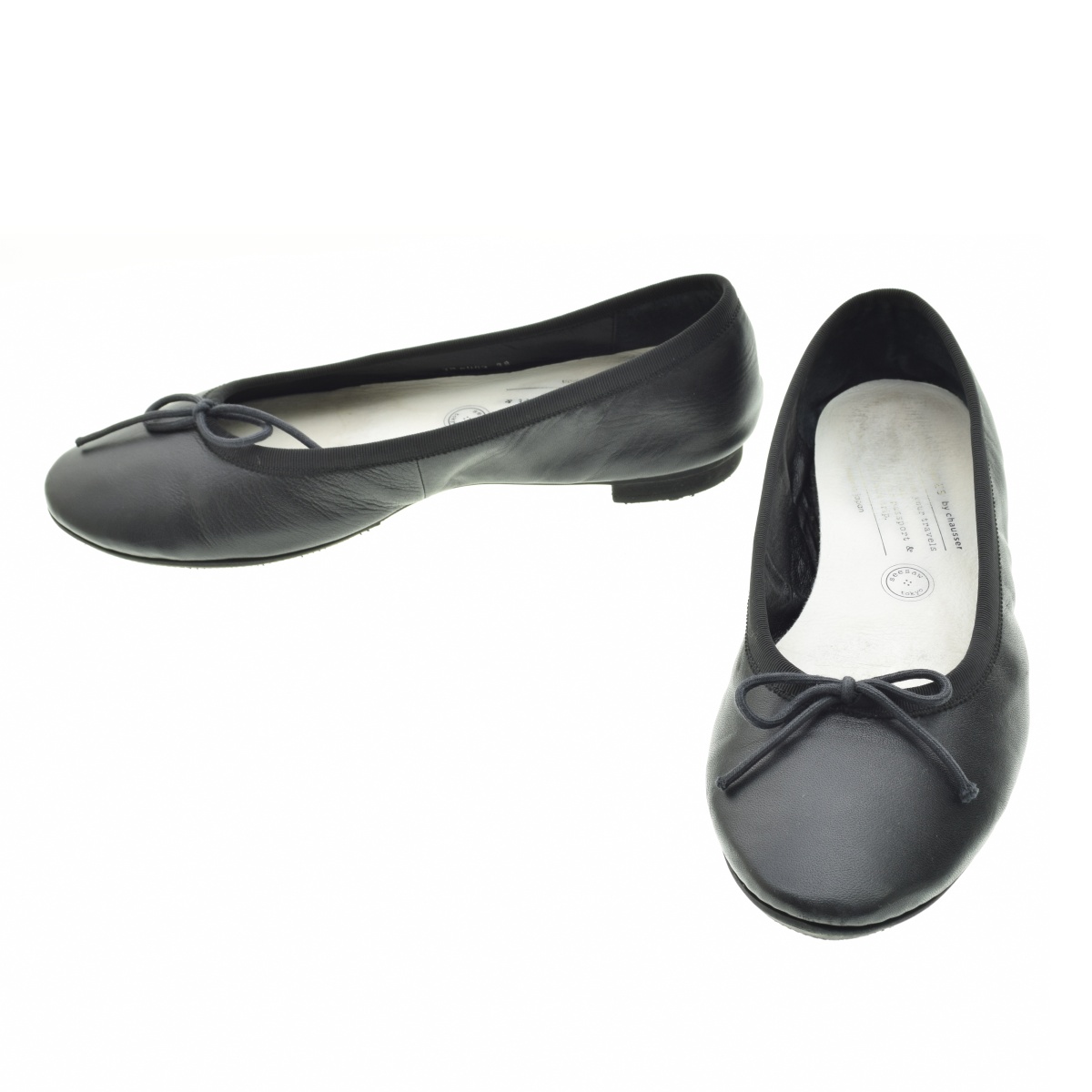 【37】TRAVEL SHOES by chausser バレエシューズ 黒 TRAVEL SHOES by chausser バレエシューズ黒 37 トラベルシューズ バイ