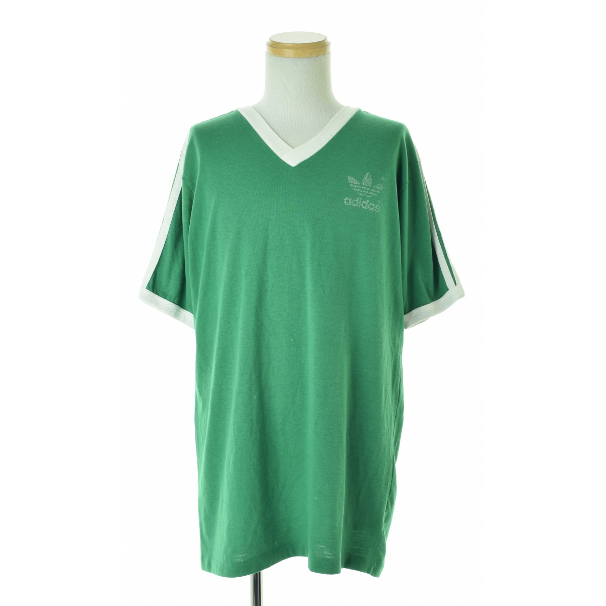 80s adidas S/S Soccer Jersey 緑 XL アディダス サッカーシャツ