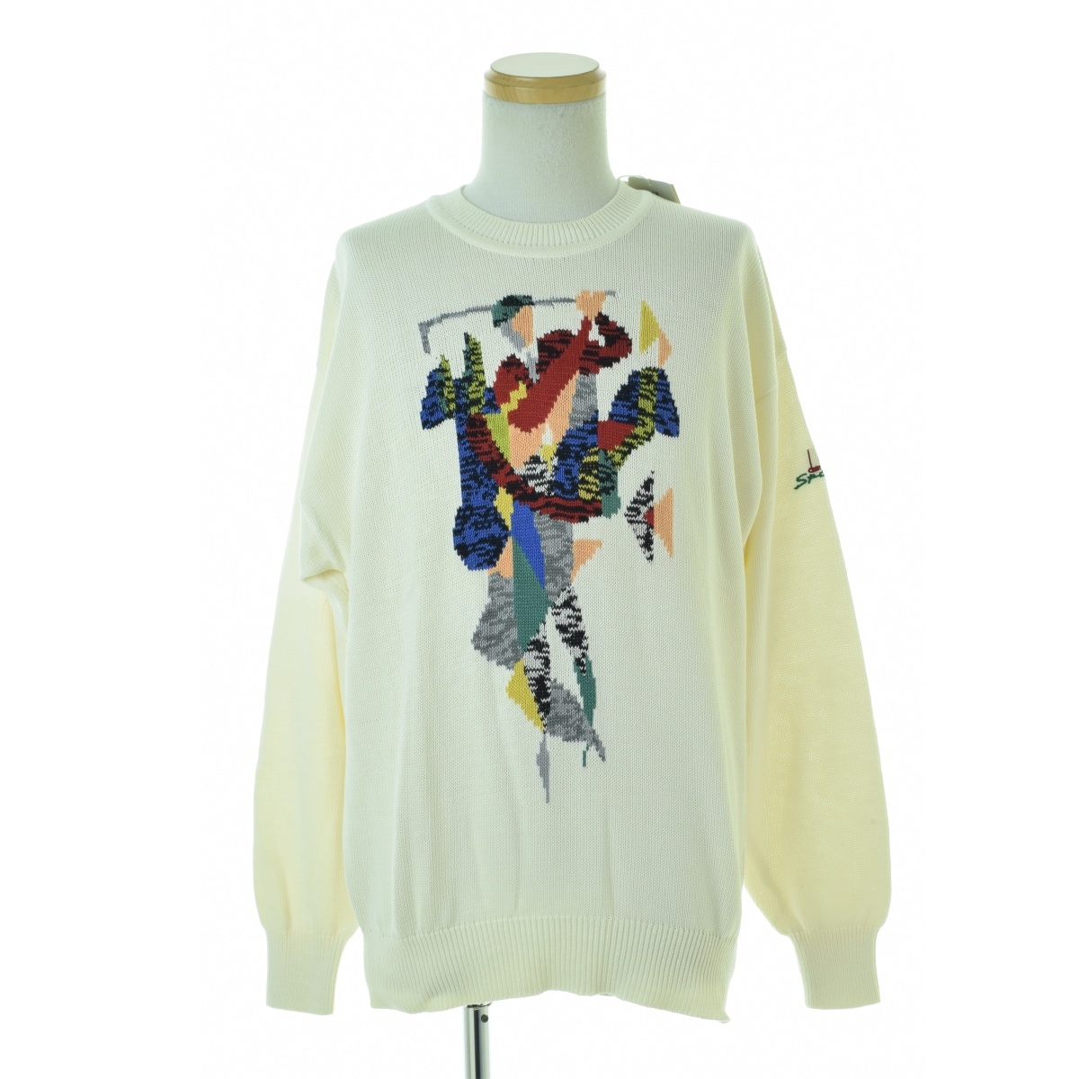 【dunhill】SPORT OLD ゴるふァー こッとン長袖にッとせーたー ダンひる dunhill SPORT にッと せーたー 長袖 はいねッく ろゴ