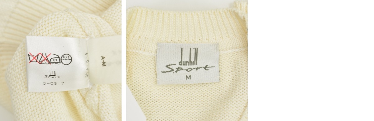 【dunhill】SPORT OLD ゴるふァー こッとン長袖にッとせーたー ダンひる dunhill SPORT にッと せーたー 長袖 はいねッく ろゴ