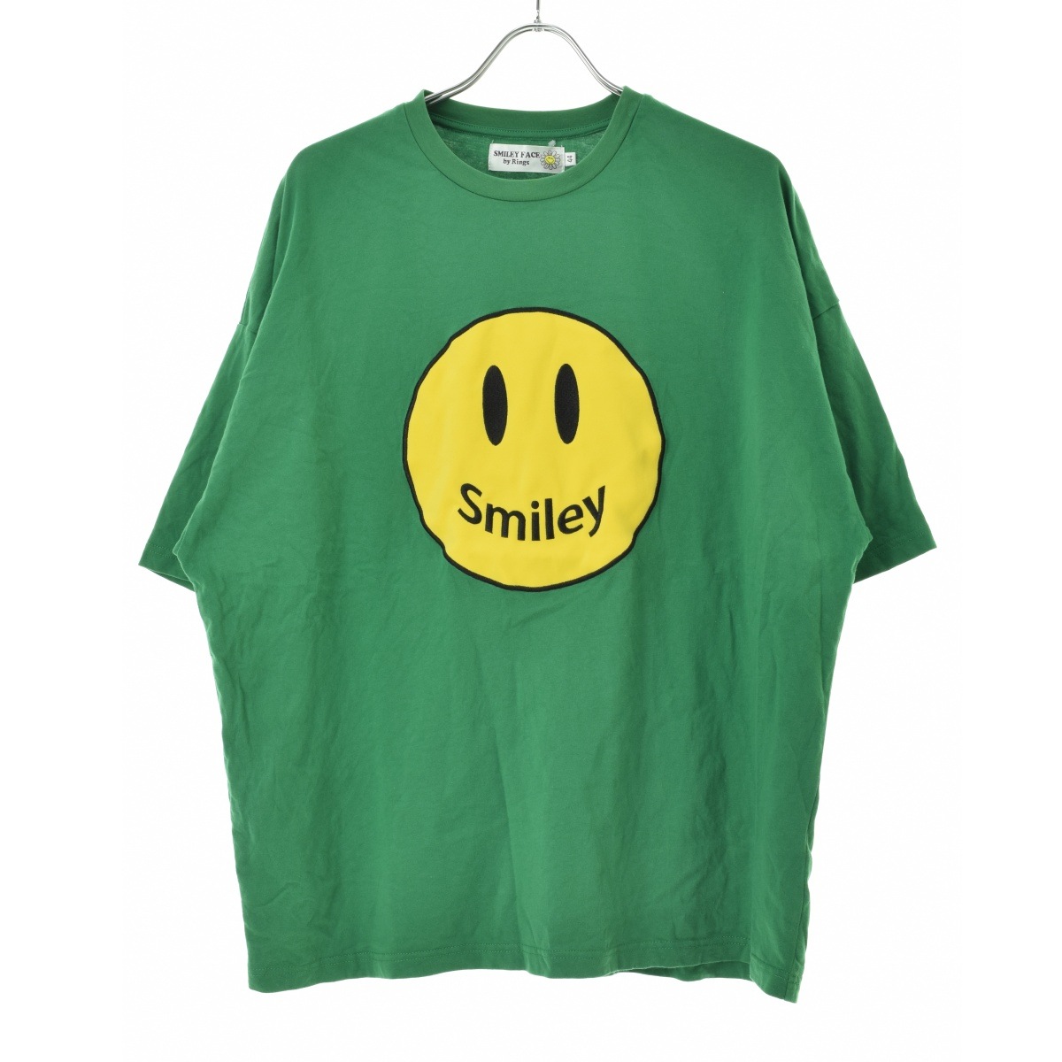 【美品】試着のみ　Ballsey 半袖シャツ 緑と赤のドット柄 ブランド古着】SMILEY FACE / スマイリーフェイス 122584