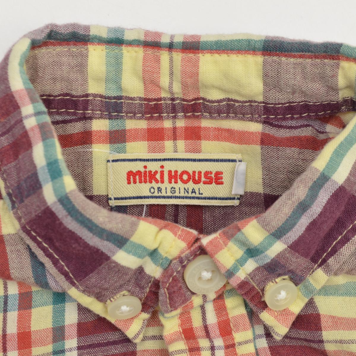 ブランド古着】mikihouse / ミキハウス チェック 半袖シャツ