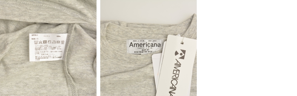 MUSE de Deuxieme Classe AMERICANATシャツ AMERICANA/アメリカーナ】 MESSAGE Tシャツ(NAVY)（Tシャツ
