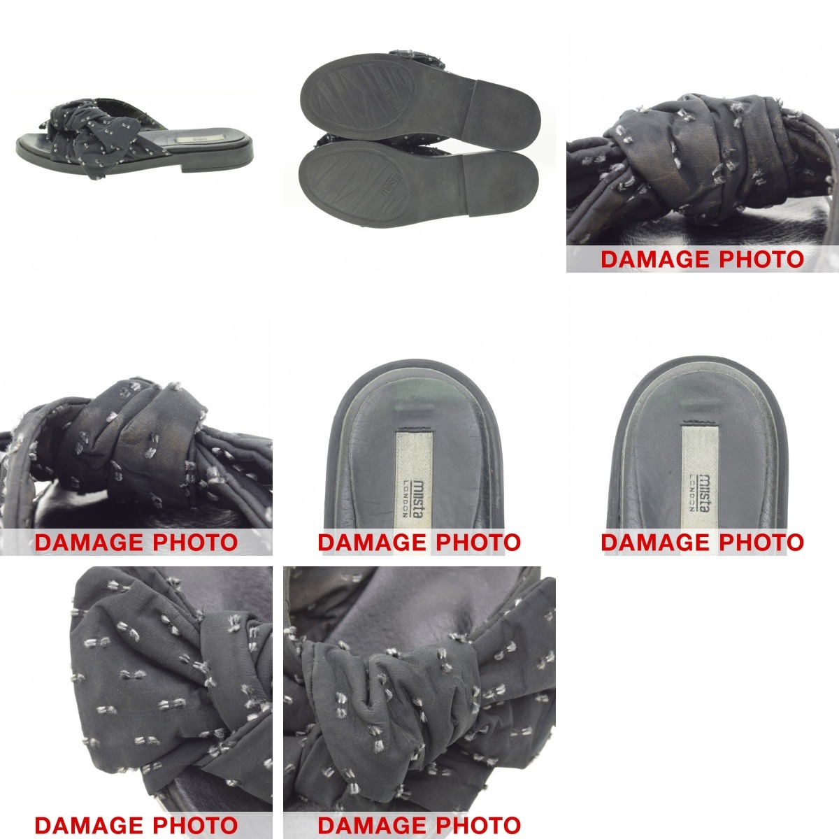 ブランド古着】miista / ミスタ VALERIE BLACK BOW リボン サンダル