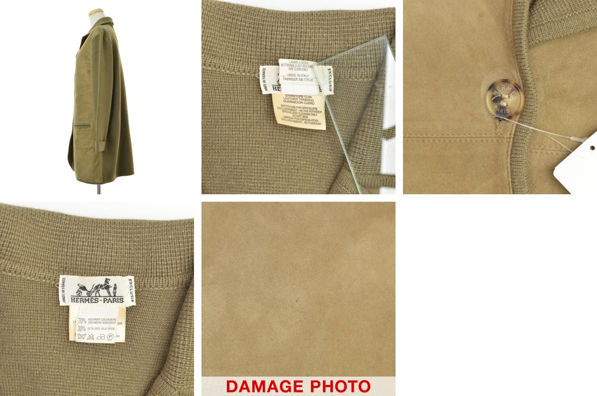 エルメス HERMES カシミヤ混ジャケット/伊製 52（5476)cdihj エルメス HERMES カシミヤ混ジャケット/伊製 52（5476)cdihj