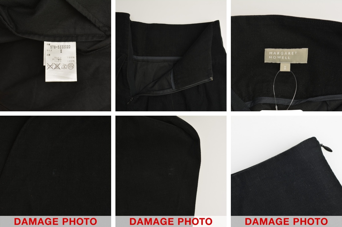 マーガレットハウエル 22AW コットン100% ロングスカート 2 ブラック マーガレットハウエル 22SS コットン100% ロングスカート 3
