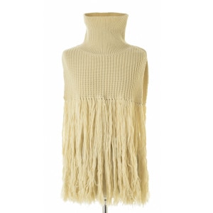 HYKE / ϥ 20AW 11205 RIBED WOOL TURTLE NECK SWEATER CAPE ȥͥå ե  ˥åȥ٥ 