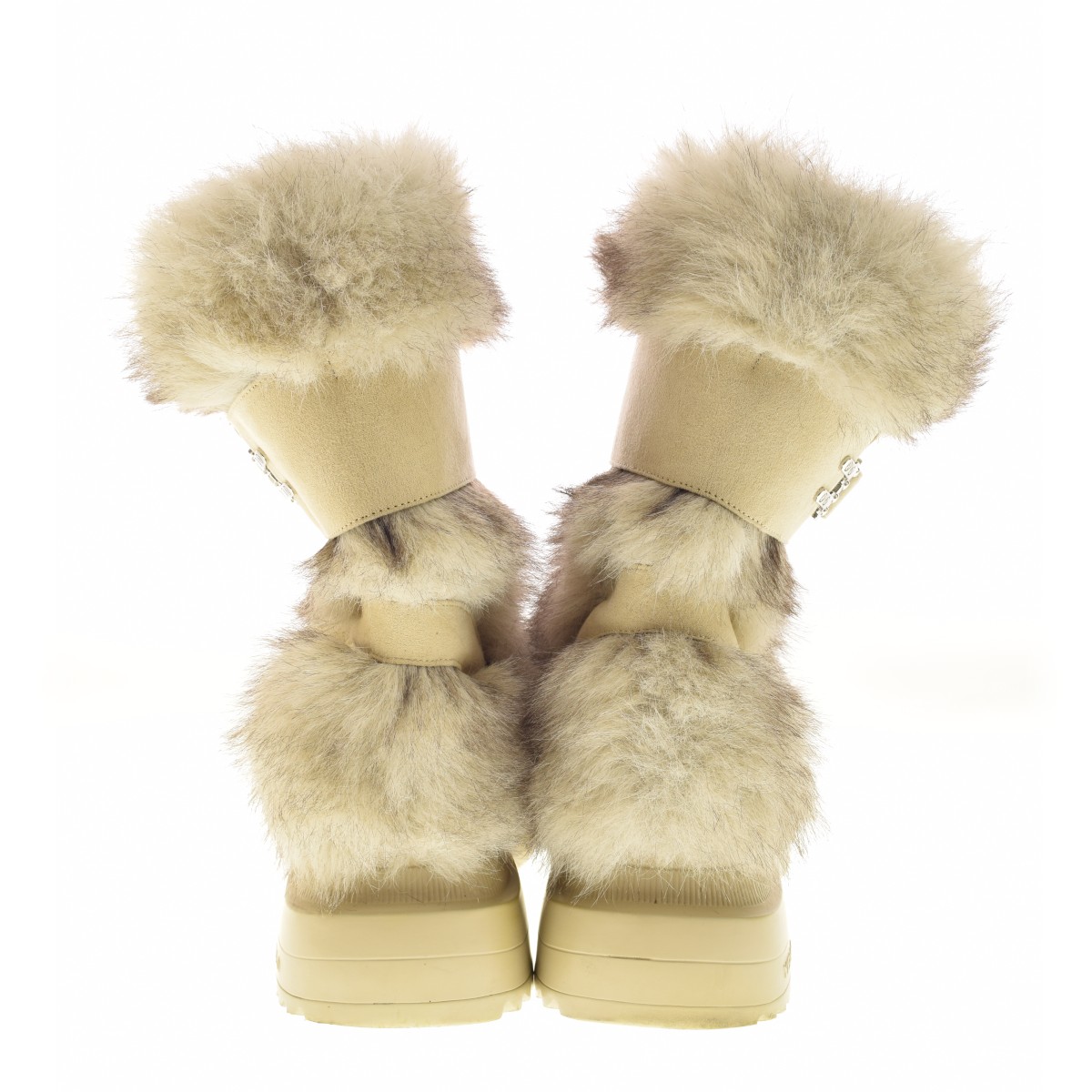 【美品】YELLO MOU FAUX FUR BOOTS ファーブーツ YELLO MOU FAUX FUR BOOTS ファー ブーツ イエロー XXL 94261A1