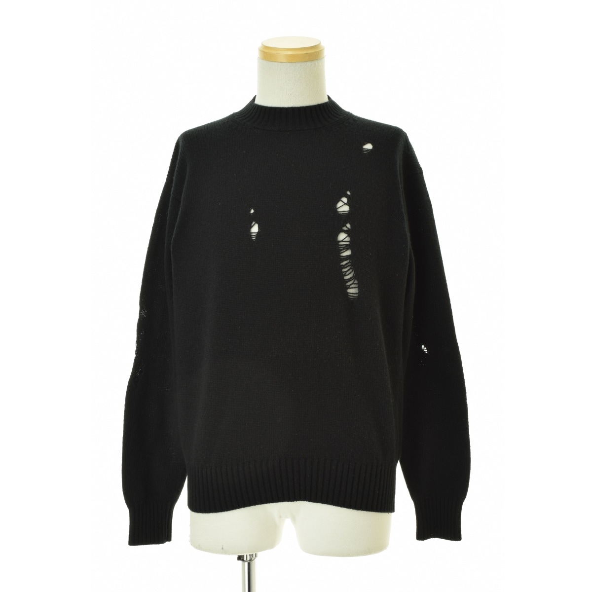 TABARONI (loro piana yarn) タートル　イタリア製　黒 TABARONI (loro piana yarn) タートル イタリア製 黒