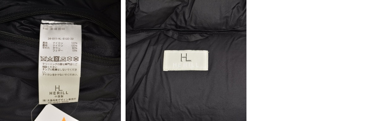 HERILL ヘリル 24aw BODY ARMOR DOWN VEST HERILL (ヘリル) Body Armor Down vest 24-011-HL-8130-30 (24-011-HL