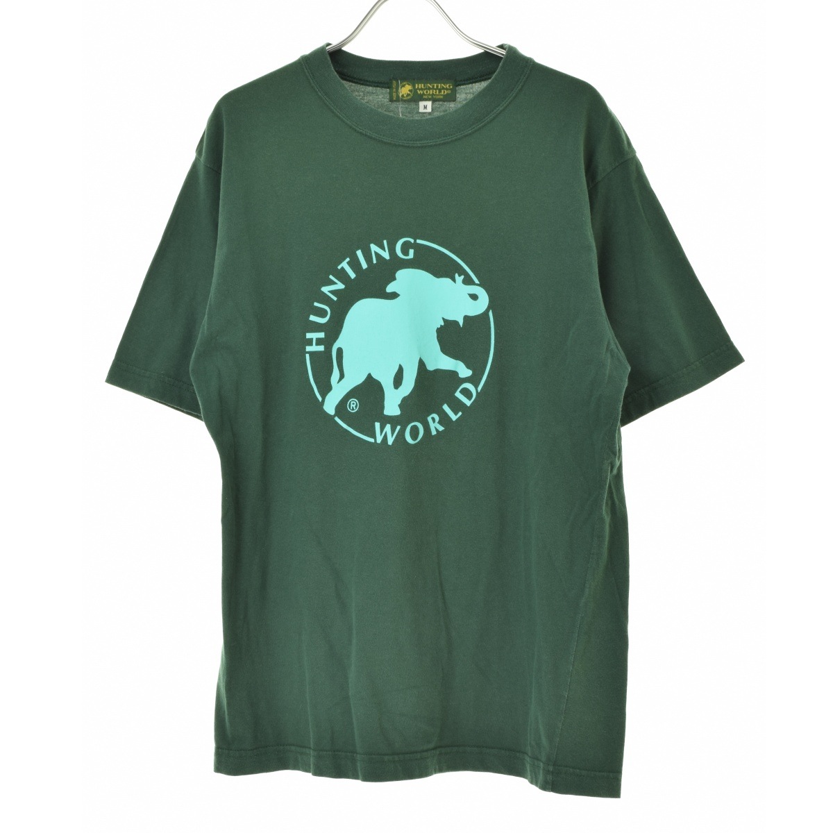 【HUNTINGWORLD】90s イタリア製 ロゴプリント半袖Tシャツ ブランド古着】HUNTING WORLD / ハンティングワールド 90s イタリア製