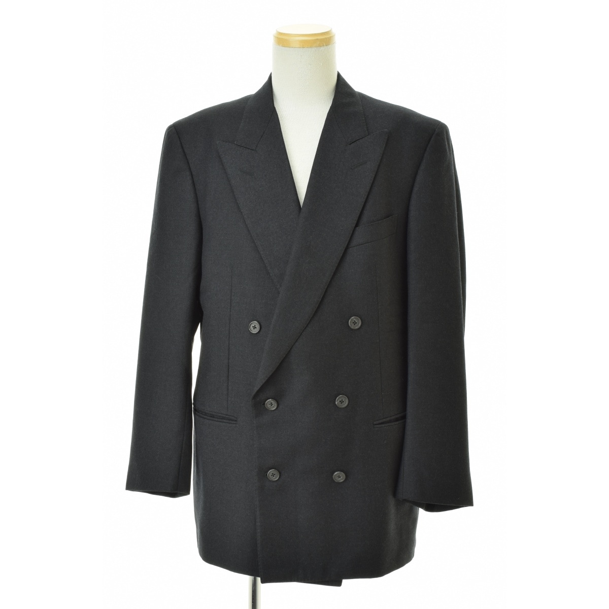 エルメネジルドゼニア ウールカシミア ダブルジャケット S ネイビー 紺