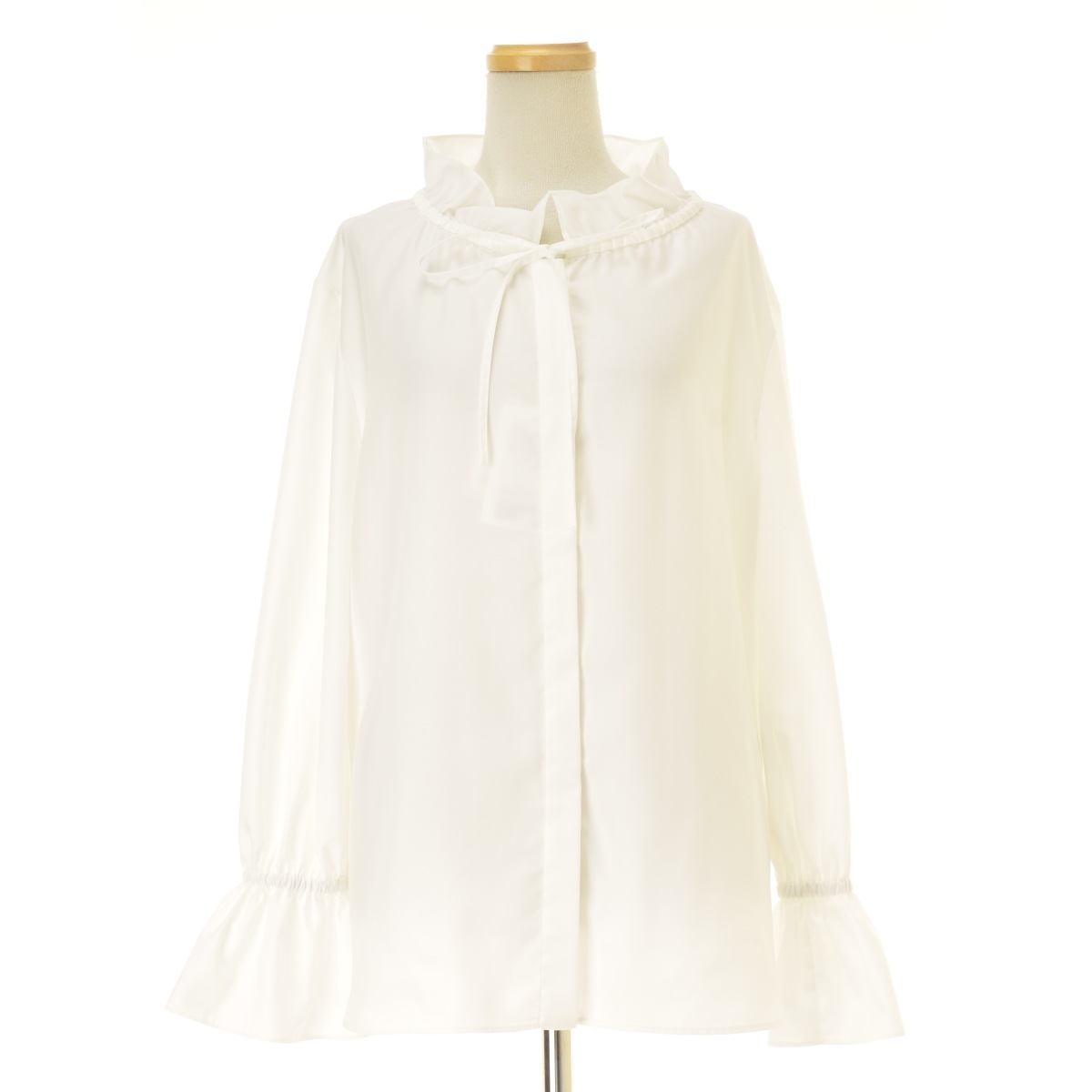 UNITED ARROWS◆長袖ブラウス/ポリエステル/ホワイト/1521-699-1446 UNITED ARROWS(ユナイテッドアローズ) / 長袖ブラウス