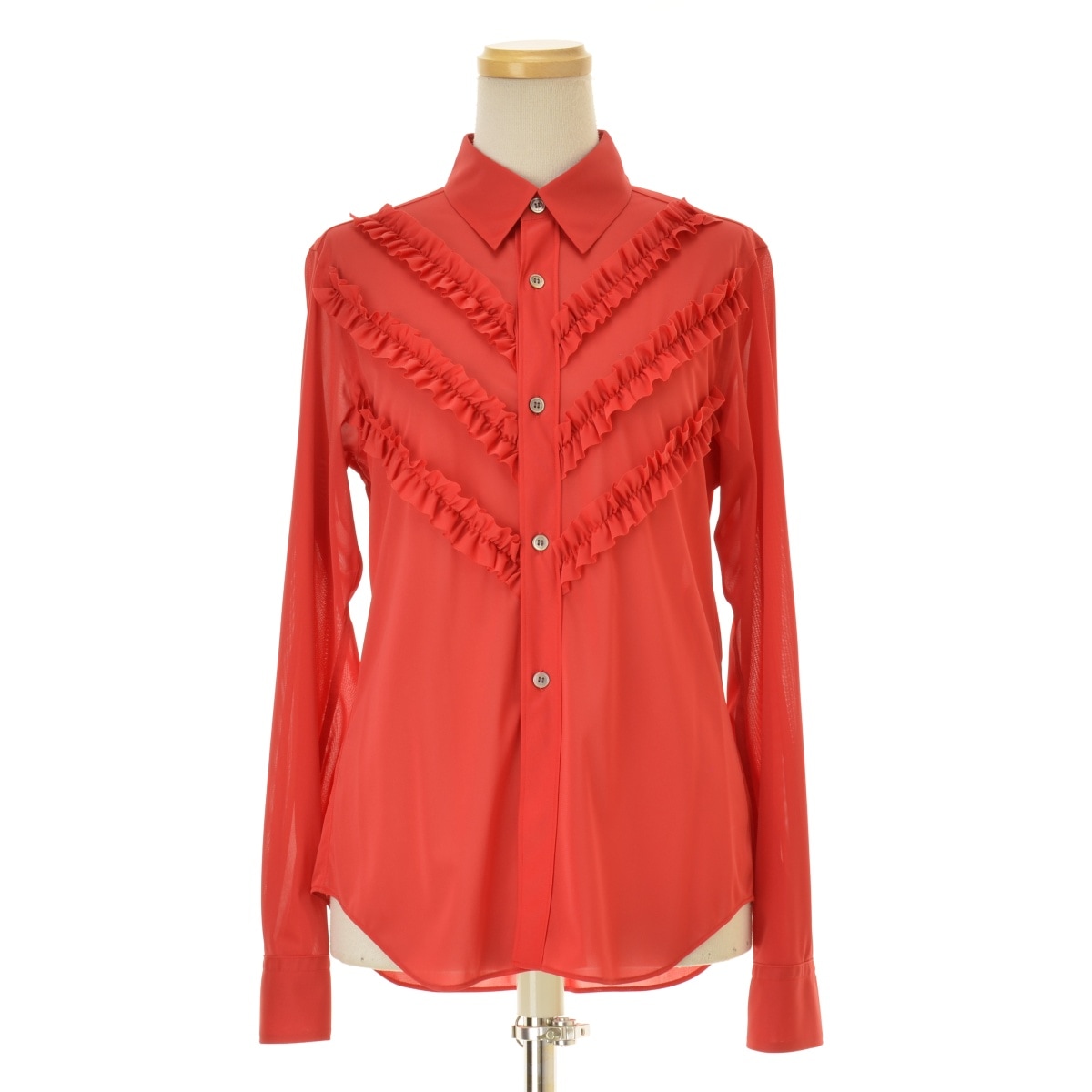 コムデギャルソン　robe de chambre フリルシャツ robe de chambre COMME des GARCONS ローブドシャンブル