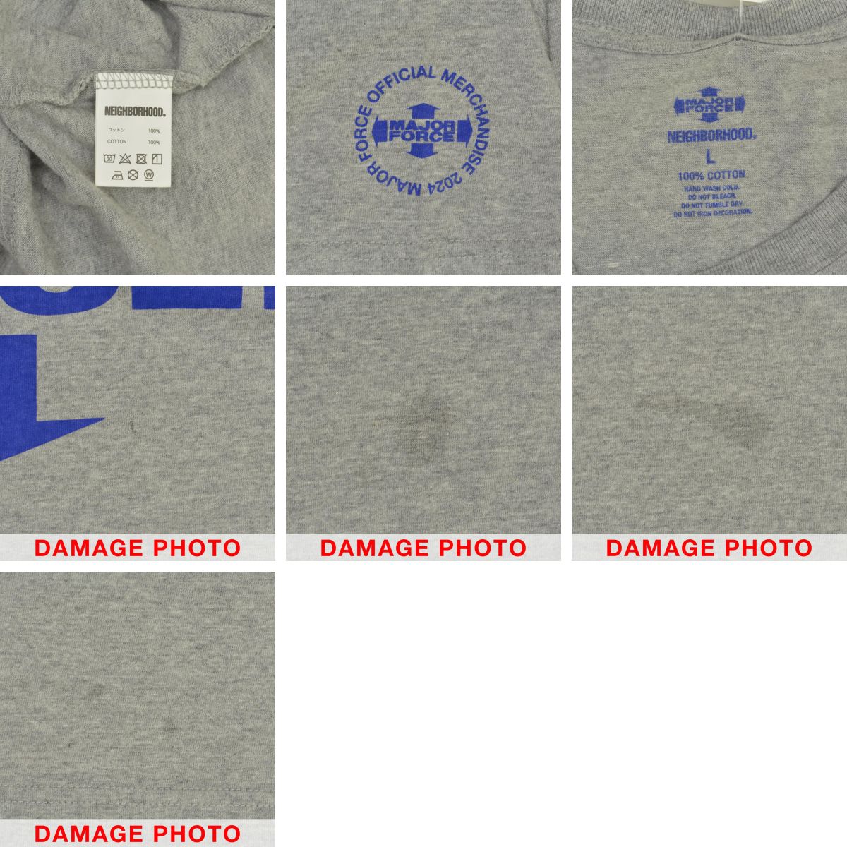 新品未使用　ネイバーフッド　MAJOR FORCE メジャーフォース　Tシャツ NEIGHBORHOOD × MAJOR FORCE 2024 コラボアイテムが1/2 初売りで国内