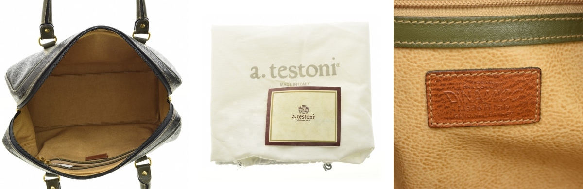 ブランド古着】a.testoni / ア・テストーニ DINAMICO レザー ボストン
