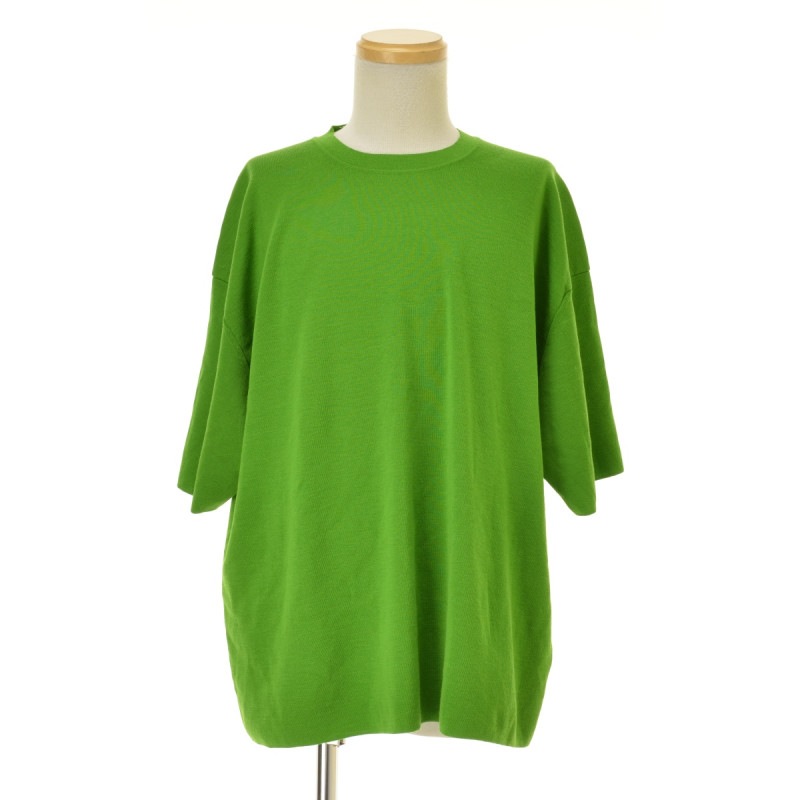 AURALEE Washable Wool Rib Knit Tee