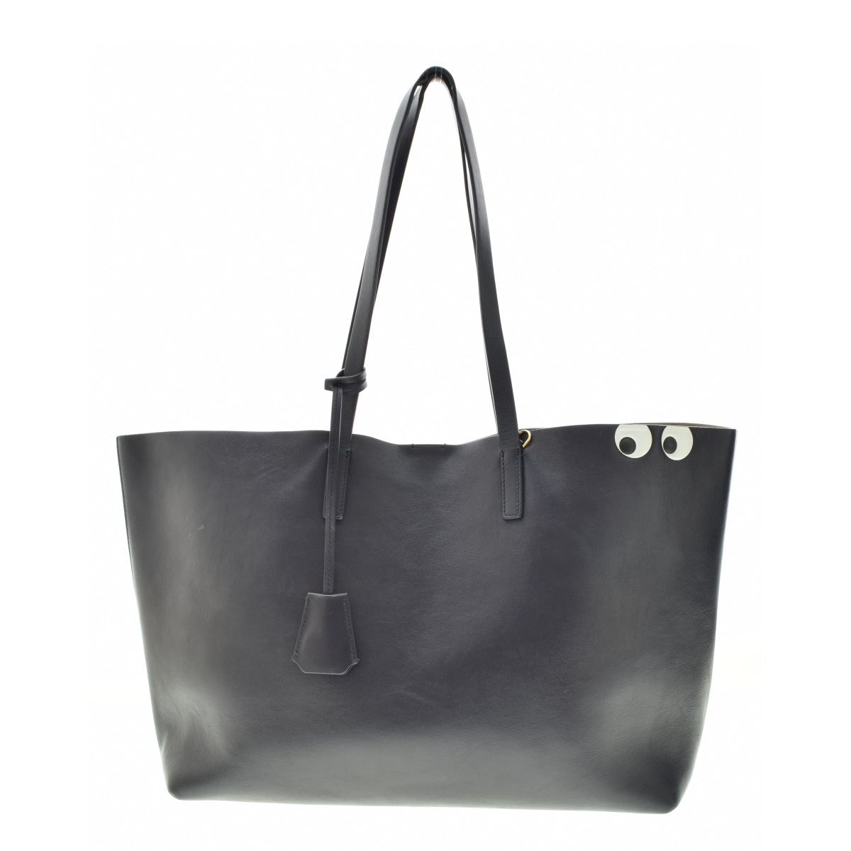 p*o様 アニヤハインドマーチ　アイズ　イーブリーショッパー　黒　トートバッグ ブランド古着】ANYA HINDMARCH / アニヤハインドマーチ アイズ イー