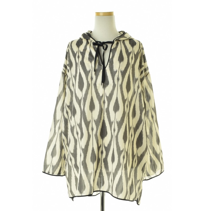 MANON / �ޥΥ� 25SS MNN-SH-268 BATIK PRINT HOODED PULL OVER BLOUSE �ᥭ������ѡ����� Ĺµ�֥饦�� 