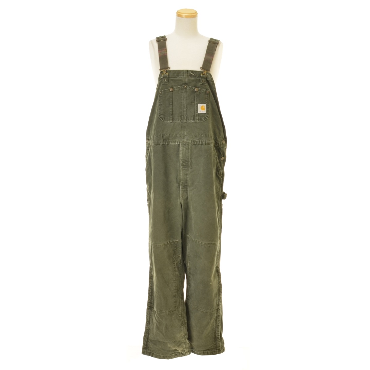carhartt カーハート　ダブルニー　オーバーオール　モスグリーン 00s メキシコ製 carharttカーハート キルティングライナー