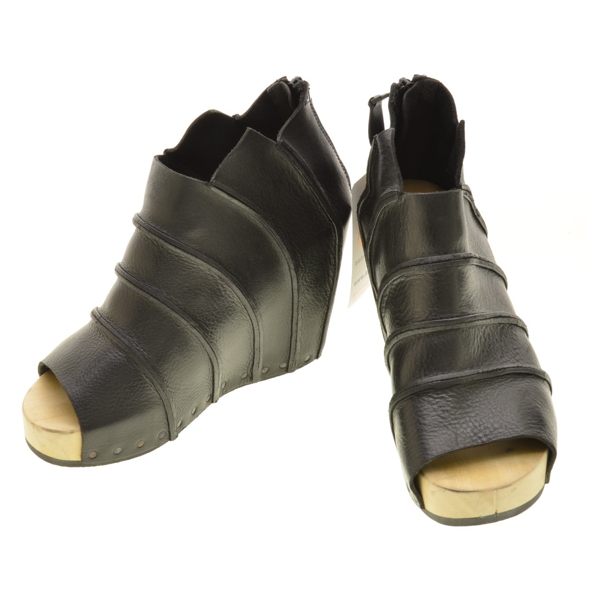 トリッペン trippen BILBAO ヒールサンダル 厚底 レザー 希少黒