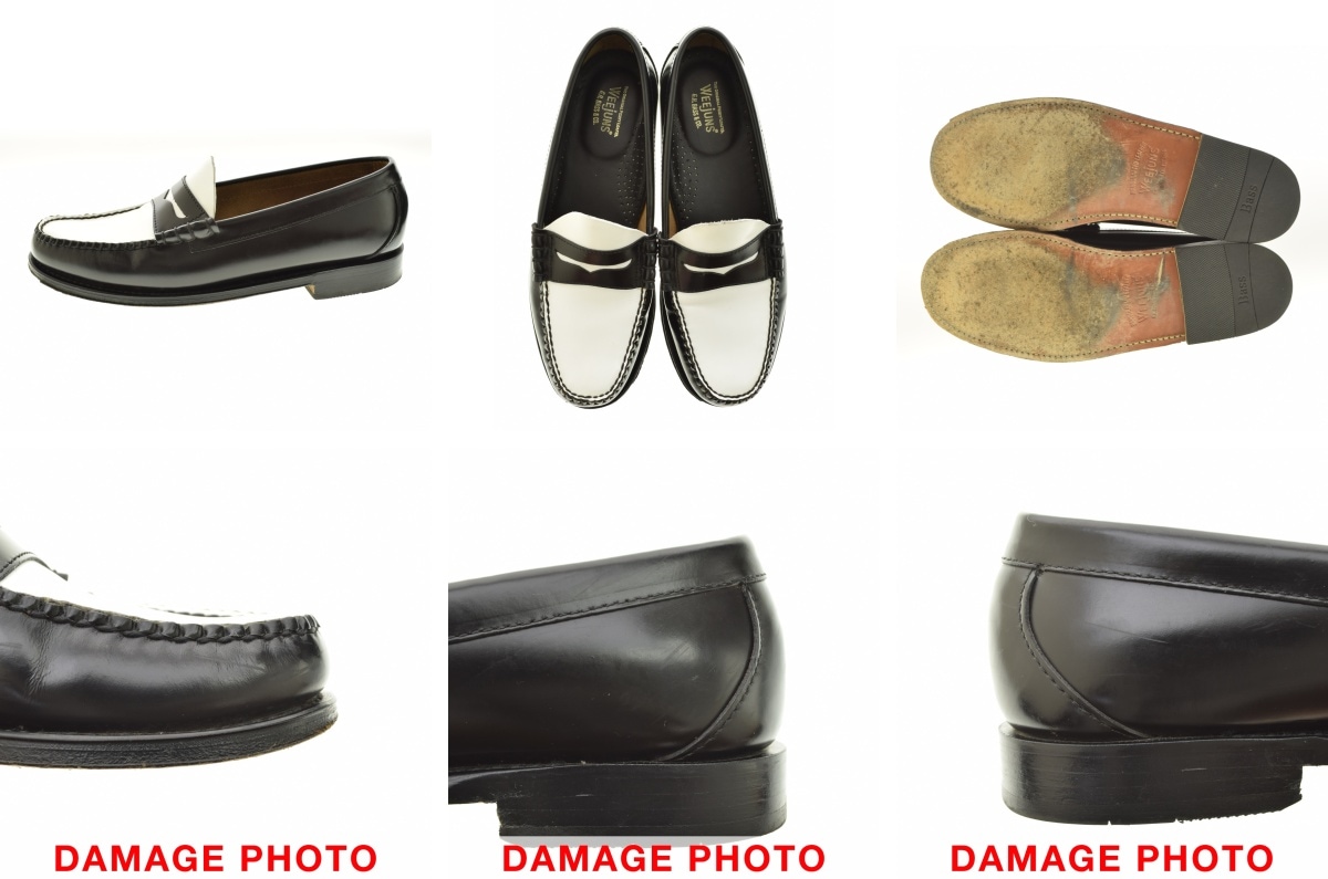 G.H. BASS Weejuns ローファー ブラック/ホワイト ブランド古着】G.H.BASS / バス WEEJUNS 11010H LARSON BLACK