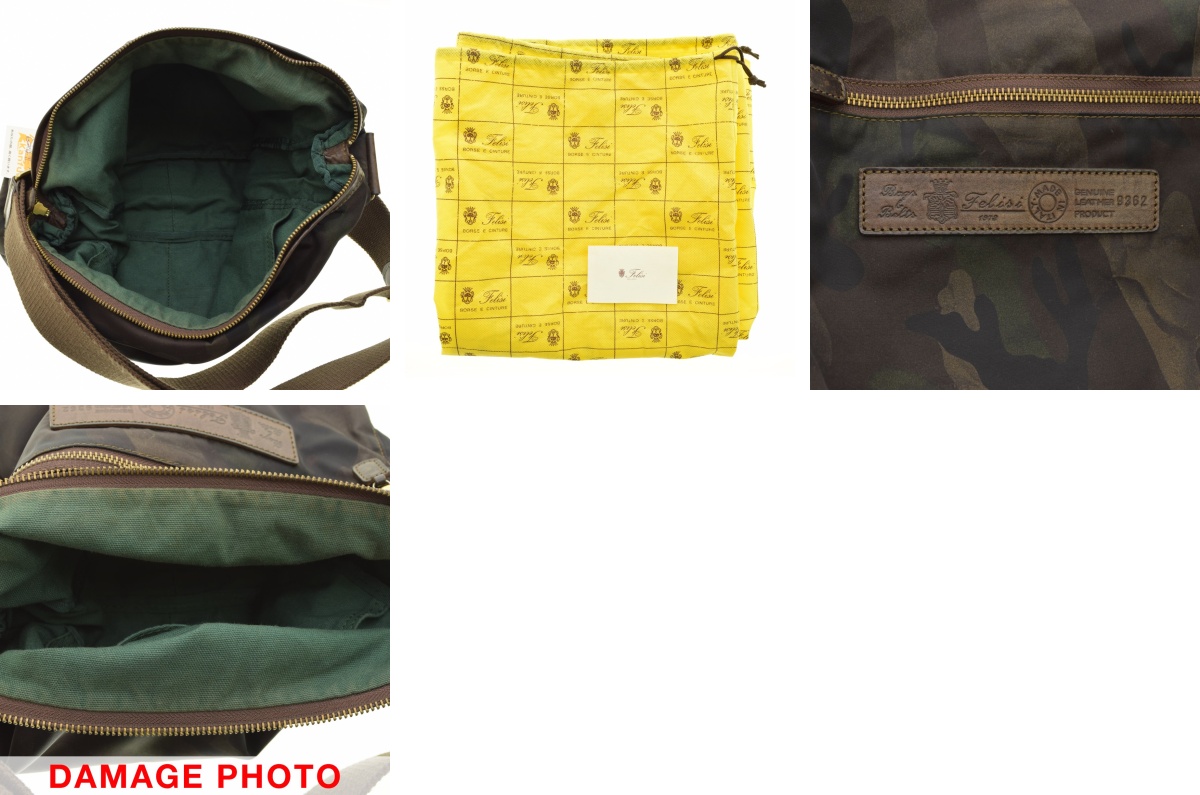 フェリージ ショルダーバッグ 9362カモフラ柄 felisi/フェリージ 9362 ショルダーバッグ 正規店購入 迷彩 カモフラ