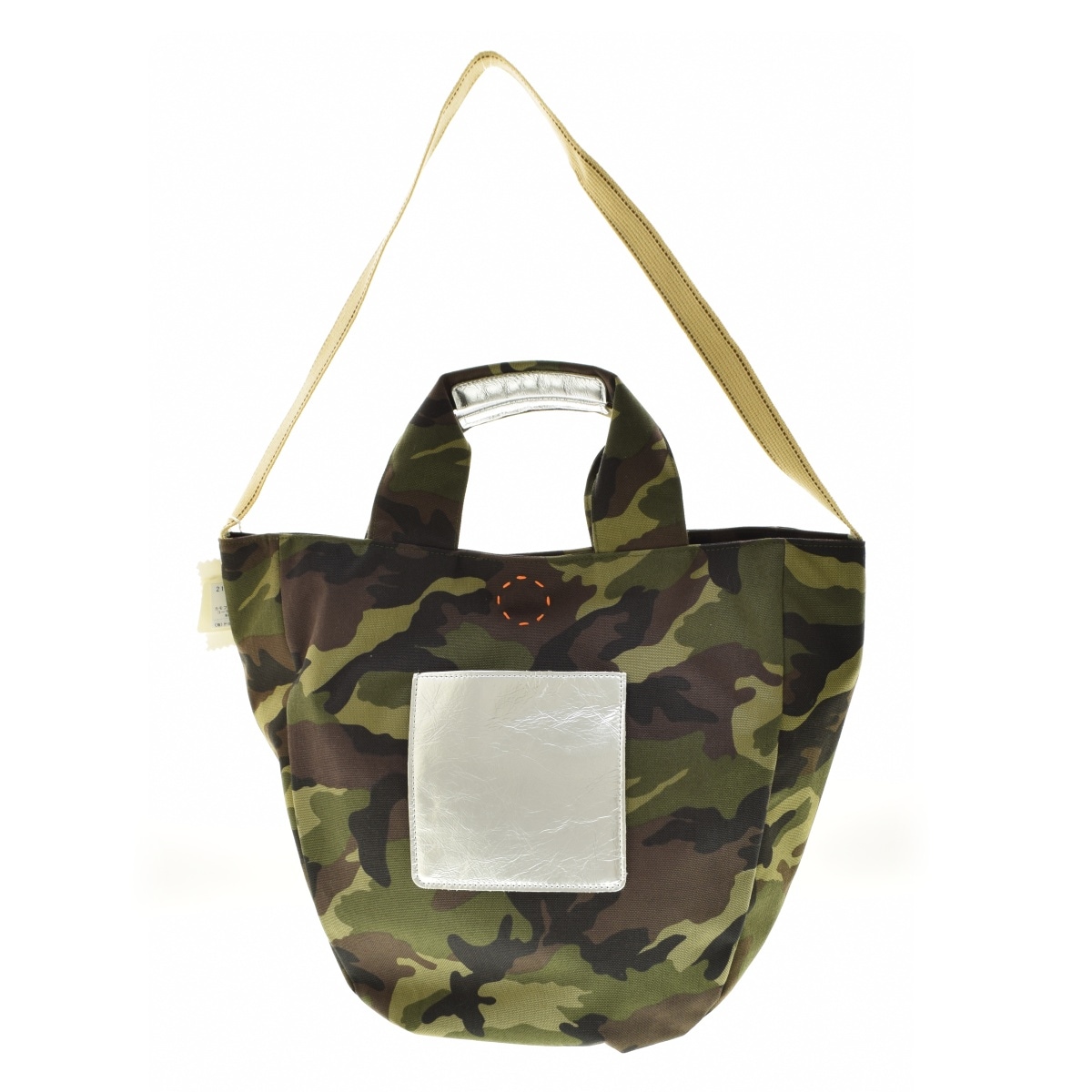 【新品未使用】Zooo DEUXMILL ドウミル トートバッグ 迷彩　ドット ブランド古着】ZOOO DEUXMILLE カモフラージュ 迷彩 アルミ