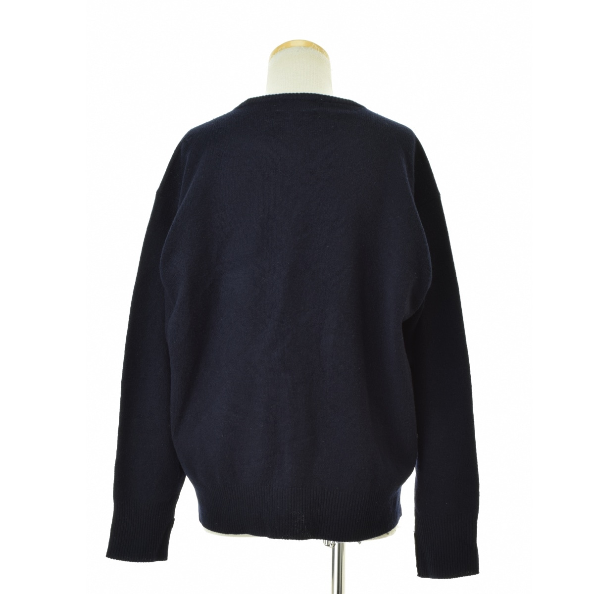 ラルフローレン刺繍 ネイビー 長袖セーター Polo Ralph Lauren ロゴ刺繍入 綿 ニット 長袖 セーター 紺