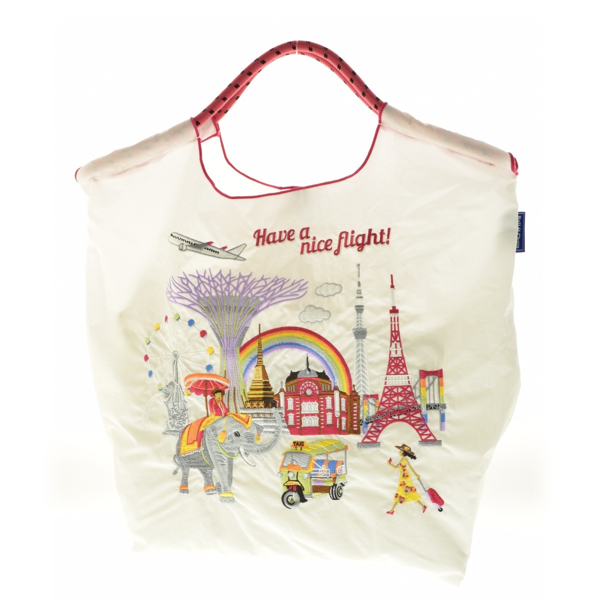 【未使用】JALオリジナル ボールアンドチェーントートバッグ 未使用】JALオリジナル ボールアンドチェーントートバッグ ブランド