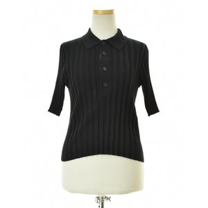 HYKE / ϥ 25SS 11385 WIDE RIBBED POLO SWEATER 磻ɥ֥˥å ʬµݥ 