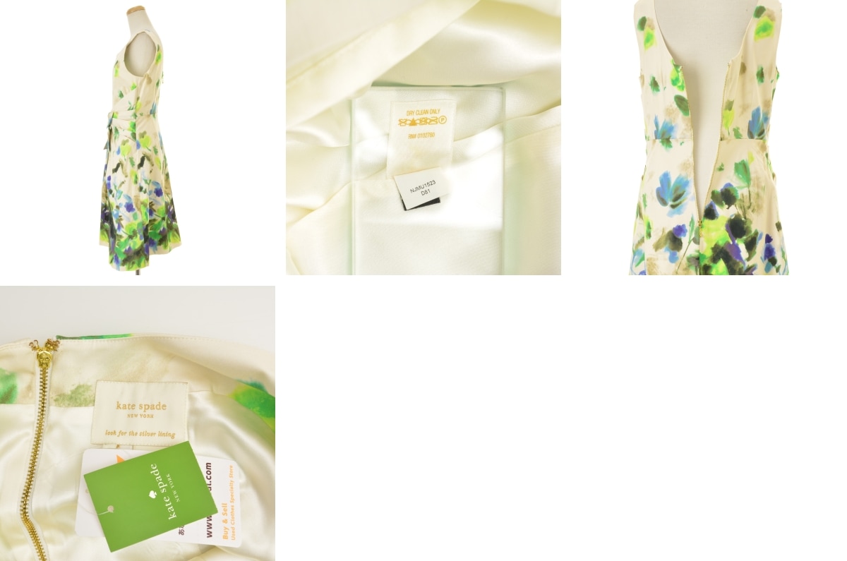 kate spade ノースリーブワンピース 2サイズ 中古・古着通販】Kate Spade (ケイトスペード) 総柄ノースリーブ