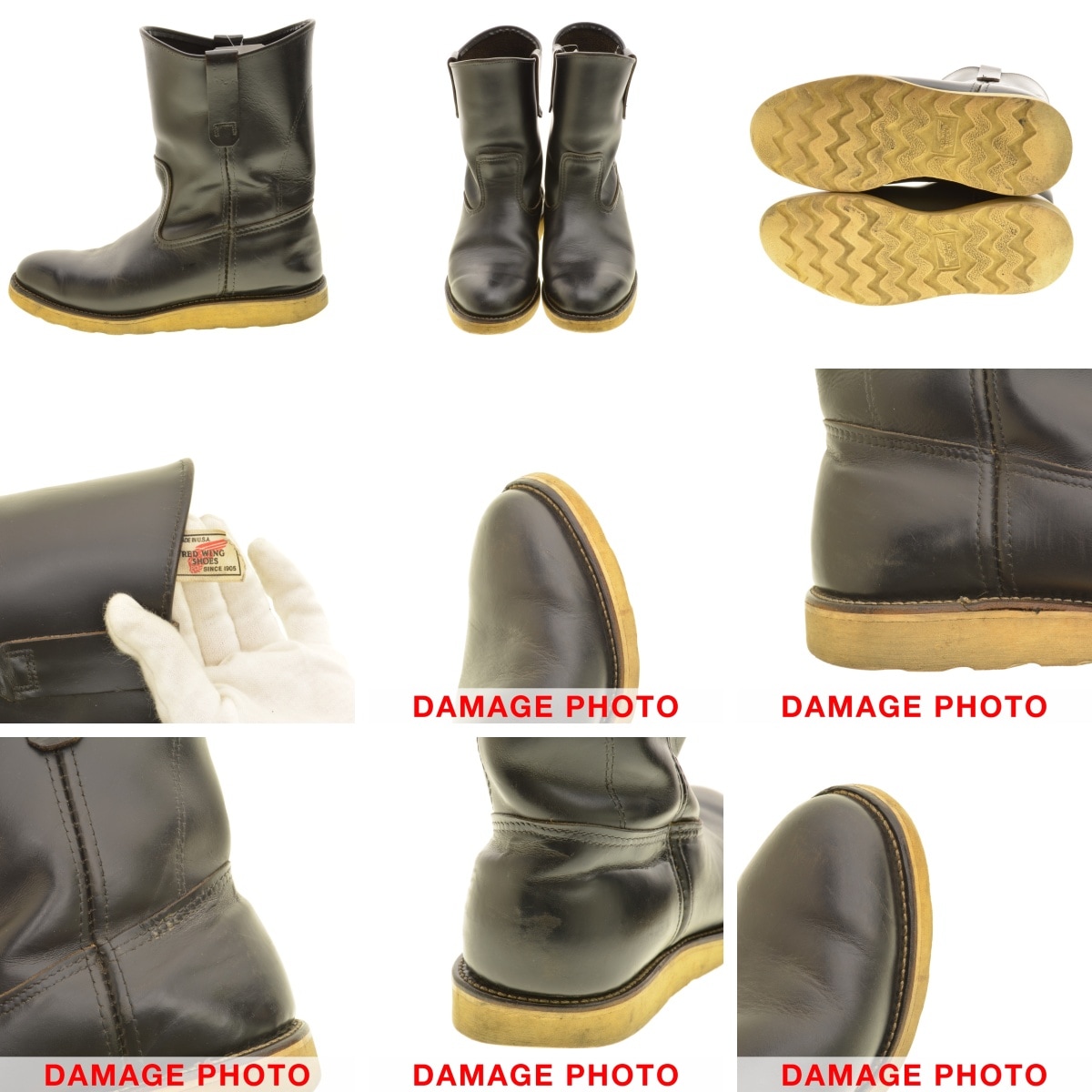 90s REDWING ペコスブーツ 羽タグ ブランド古着】RED WING / レッドウイング 90s プリント羽根タグ