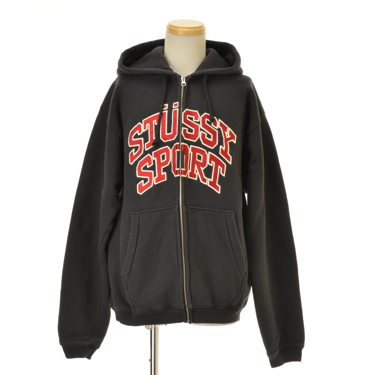 【古着】 Stussy ジップパーカー 中古・古着通販】stussy (ステューシー) ベーシックロゴジップ