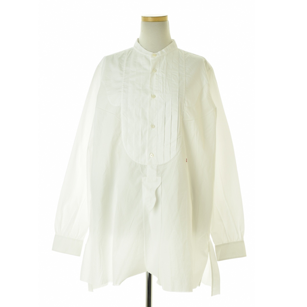 【PRADA】P402JR SOOO 18WO エンブロイダリー コットン シャツ プルオーバー長袖シャツ ブランド古着】PRADA / プラダ P402JR SOOO 18WO エンブロイダリー
