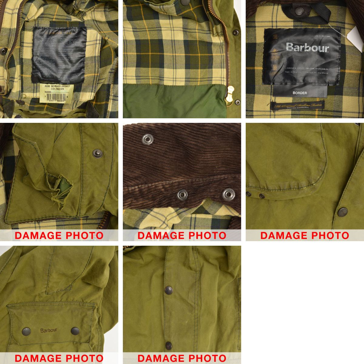 ブランド古着】BARBOUR / バブアー 00s 3ワラント A330 BORDER