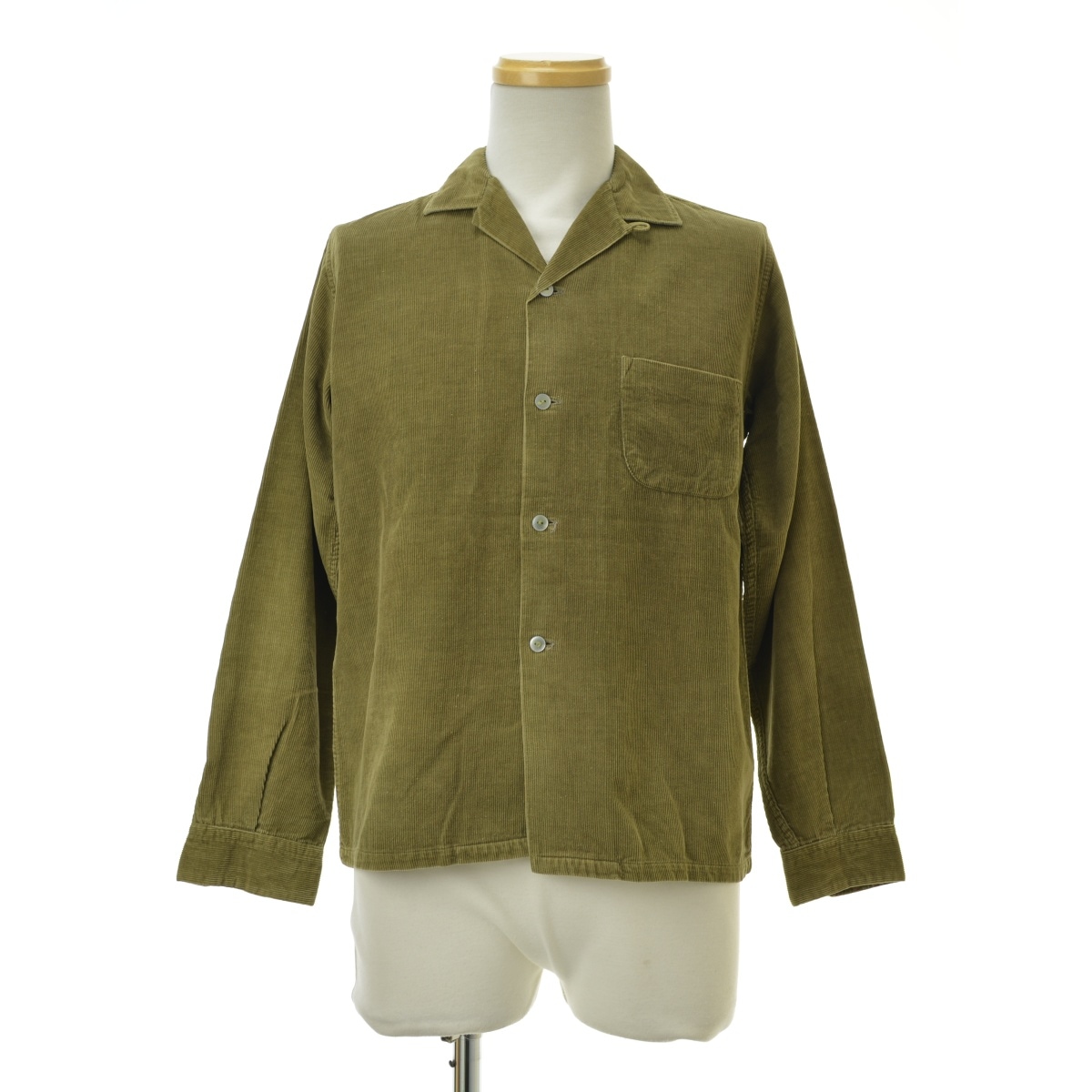 【KAYNEE】〜60s コーデュロイオープンカラー長袖シャツ ブランド古着】KAYNEE 〜60s コーデュロイ オープンカラー 長袖