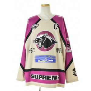 SUPREME / ����ץ꡼�� 25SS Rhinestone Hockey Jersey �饤�󥹥ȡ���ۥå������㡼���� Ĺµ���åȥ��� 